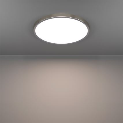 Eglo - LED RGBW Stmívatelné koupelnové stropní svítidlo LED/17,5W/230V 2700-6500K pr. 38,9 cm IP44 matný chrom