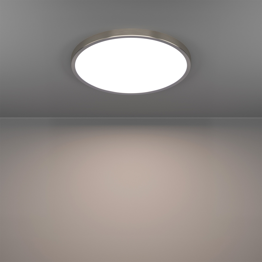 Eglo - LED RGBW Stmívatelné koupelnové stropní svítidlo LED/17,5W/230V 2700-6500K pr. 38,9 cm IP44 matný chrom