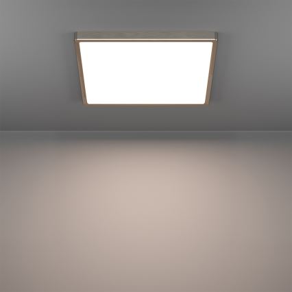 Eglo - LED RGBW Stmívatelné koupelnové stropní svítidlo LED/17,8W/230V 2700-6500K 39x39 cm IP44 matný chrom