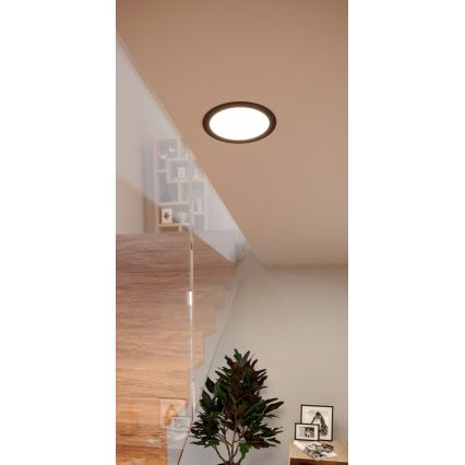 Eglo - LED RGBW Stmívatelné koupelnové podhledové svítidlo LED/9,5W/230V 2700-6500K pr. 16,8 cm IP44 černá