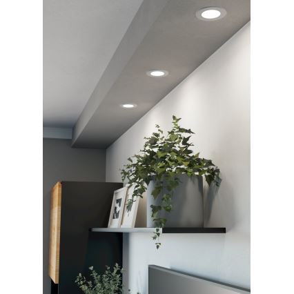 Eglo - SADA 3xLED RGBW Stmívatelné koupelnové podhledové svítidlo LED/2,8W/230V 2700-6500K pr. 8,8 cm IP44 bílá