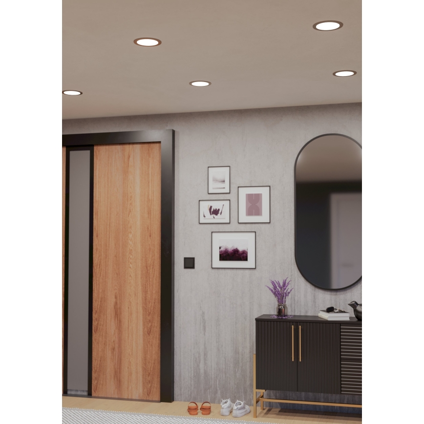 Eglo - LED RGBW Stmívatelné koupelnové podhledové svítidlo LED/9,5W/230V 2700-6500K pr. 16,8 cm IP44 matný chrom