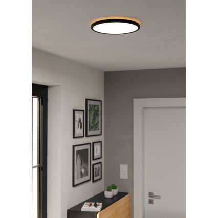 Eglo - LED Koupelnové stropní svítidlo LED/13,9W/230V 2700/4000/6500K pr. 30 cm IP44 černá