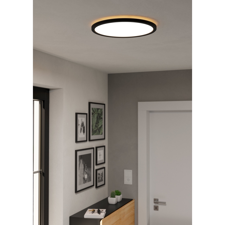 Eglo - LED Koupelnové stropní svítidlo LED/18,5W/230V 2700K/4000K/6500K pr. 38,9 cm IP44 černá