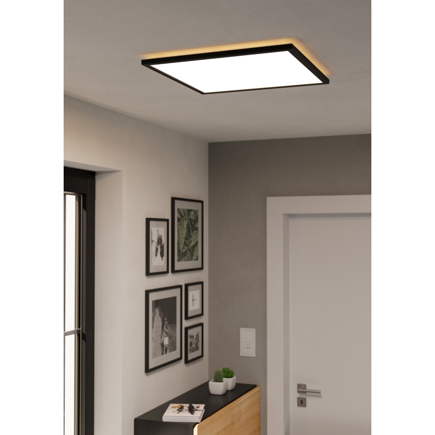 Eglo - LED Koupelnové stropní svítidlo LED/17W/230V 2700/4000/6500K 50x50 cm IP44 černá