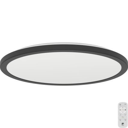 Eglo - LED Stmívatelné koupelnové stropní svítidlo LED/18,5W/230V 2700-6500K pr. 38,9 cm IP44 černá + dálkové ovládání