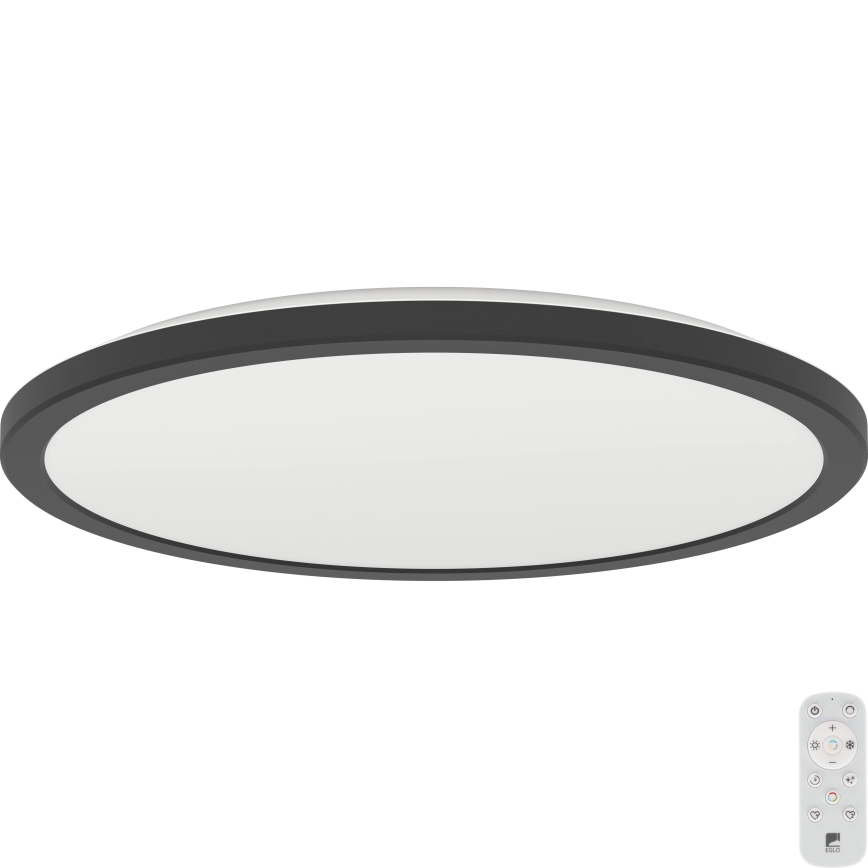 Eglo - LED Stmívatelné koupelnové stropní svítidlo LED/18,5W/230V 2700-6500K pr. 38,9 cm IP44 černá + dálkové ovládání