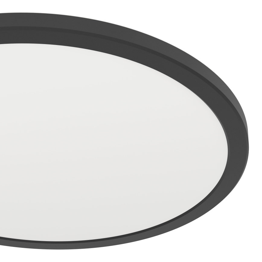 Eglo - LED Stmívatelné koupelnové stropní svítidlo LED/18,5W/230V 2700-6500K pr. 38,9 cm IP44 černá + dálkové ovládání