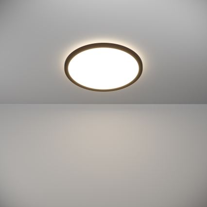 Eglo - LED Stmívatelné koupelnové stropní svítidlo LED/18,5W/230V 2700-6500K pr. 38,9 cm IP44 černá + dálkové ovládání