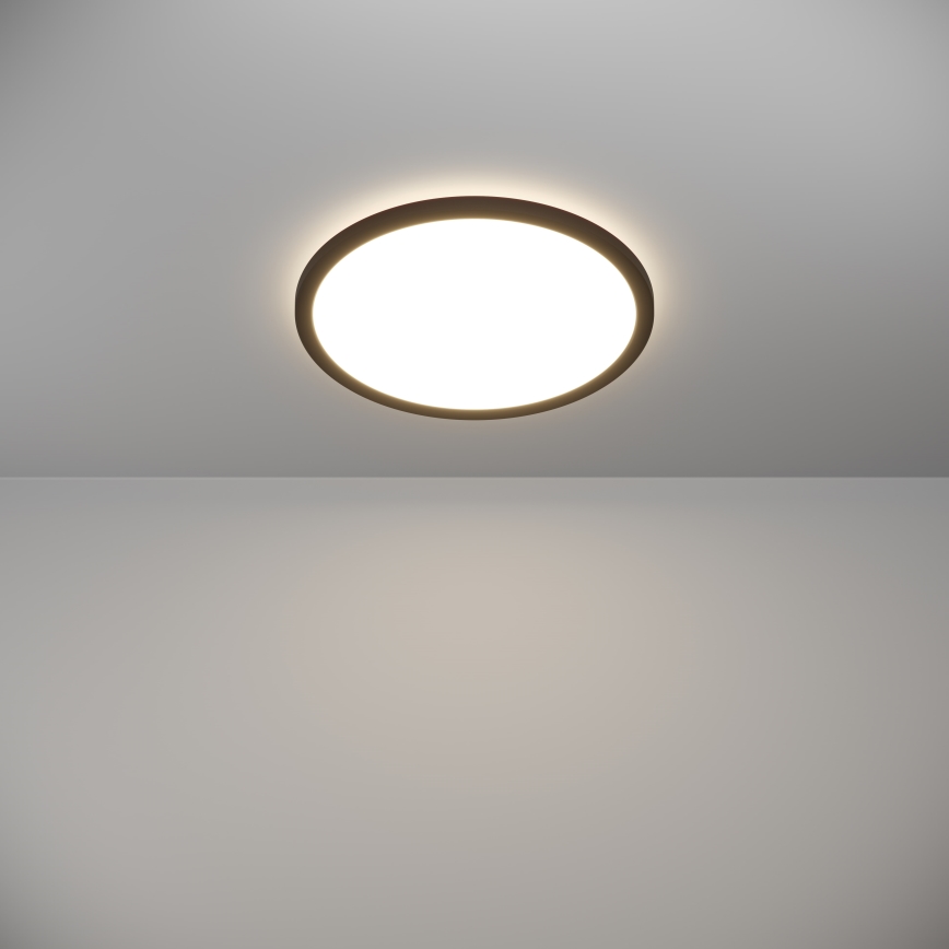 Eglo - LED Stmívatelné koupelnové stropní svítidlo LED/18,5W/230V 2700-6500K pr. 38,9 cm IP44 černá + dálkové ovládání