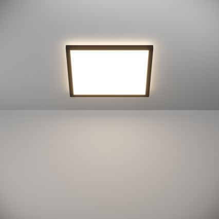 Eglo - LED Stmívatelné koupelnové stropní svítidlo LED/17,6W/230V 2700-6500K 39x39 cm IP44 černá + dálkové ovládání