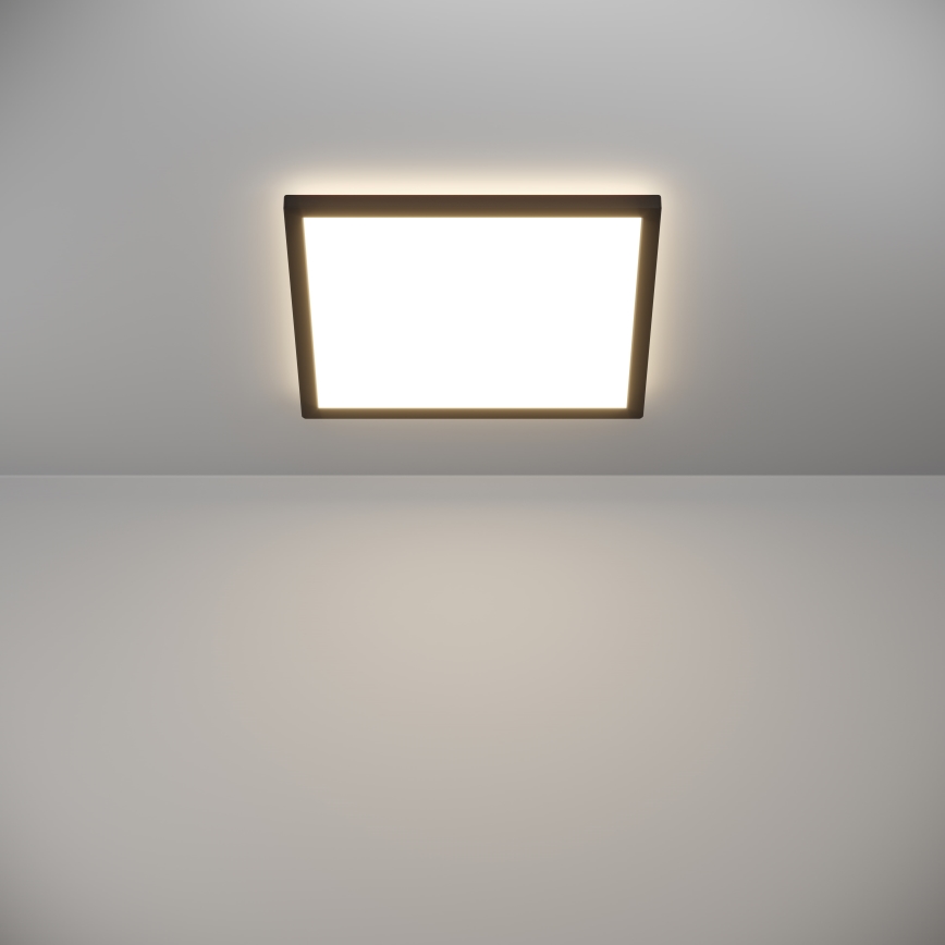 Eglo - LED Stmívatelné koupelnové stropní svítidlo LED/17,6W/230V 2700-6500K 39x39 cm IP44 černá + dálkové ovládání