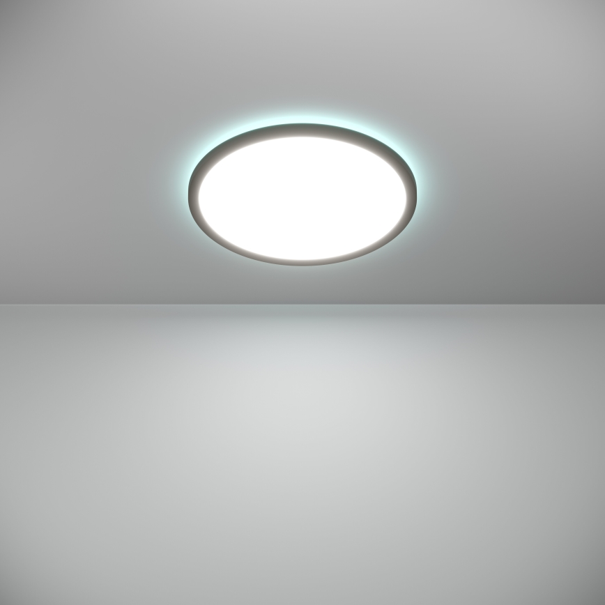 Eglo - LED RGBW Stmívatelné koupelnové stropní svítidlo LED/18,5W/230V 2700-6500K pr.38,9cm IP44 černá ZigBee