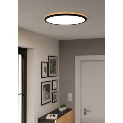 Eglo - LED RGBW Stmívatelné koupelnové stropní svítidlo LED/16,8W/230V 2700-6500K pr. 50 cm IP44 černá ZigBee