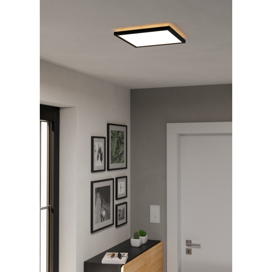Eglo - LED RGBW Stmívatelné koupelnové stropní svítidlo LED/13,4W/230V 2700-6500K 29x29 cm IP44 černá