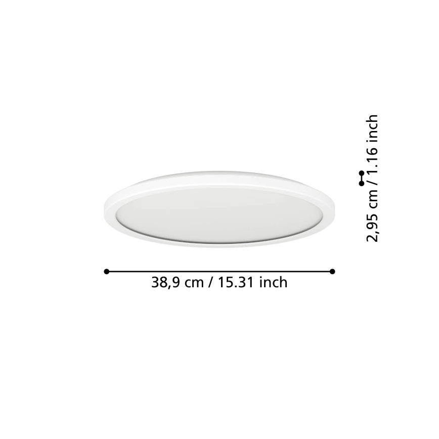 Eglo - LED RGBW Stmívatelné koupelnové stropní svítidlo LED/18,5W/230V 2700-6500K pr.38,9cm IP44 bílá ZigBee
