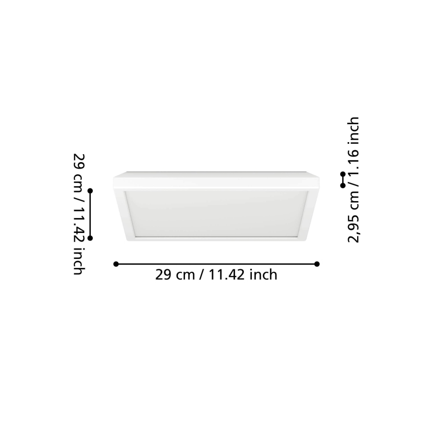 Eglo - LED RGBW Stmívatelné koupelnové stropní svítidlo LED/13,4W/230V 2700-6500K 29x29 cm IP44 bílá ZigBee