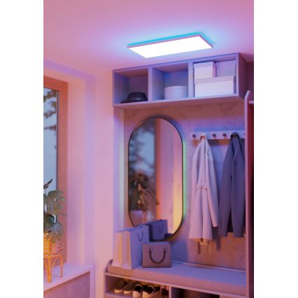 Eglo - LED RGBW Stmívatelné koupelnové stropní svítidlo LED/17,2W/230V 2700-6500K 30x57cm IP44 bílá ZigBee