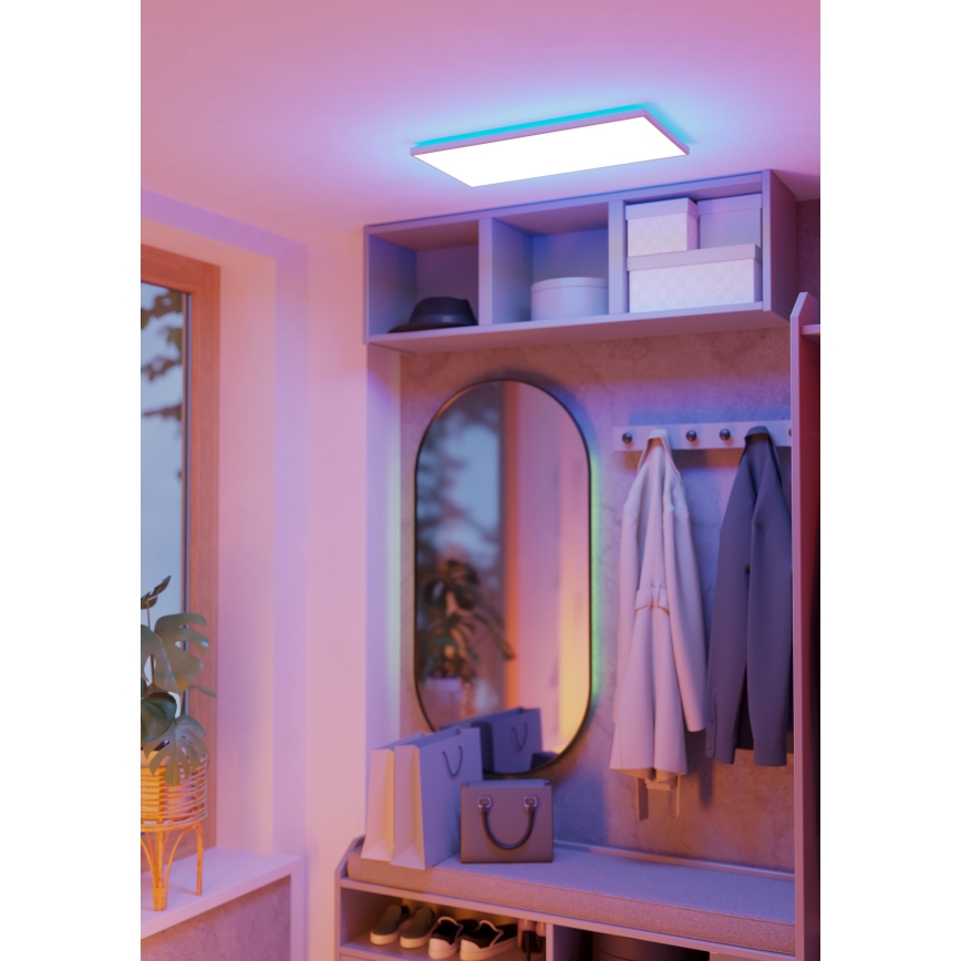 Eglo - LED RGBW Stmívatelné koupelnové stropní svítidlo LED/17,2W/230V 2700-6500K 30x57cm IP44 bílá ZigBee