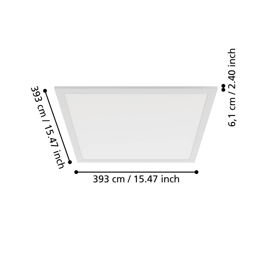 Eglo - LED Stropní svítidlo LED/18,8W/230V 2700/4000/6500K 40x40 cm bílá