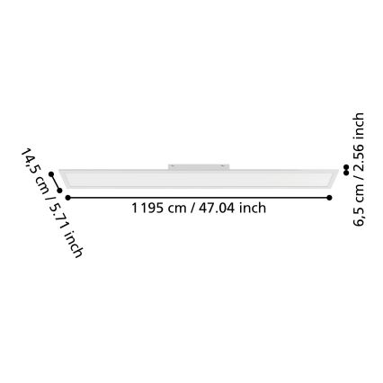Eglo - LED Přisazený panel LED/28W/230V 2700/4000/6500K 120x15 cm bílá
