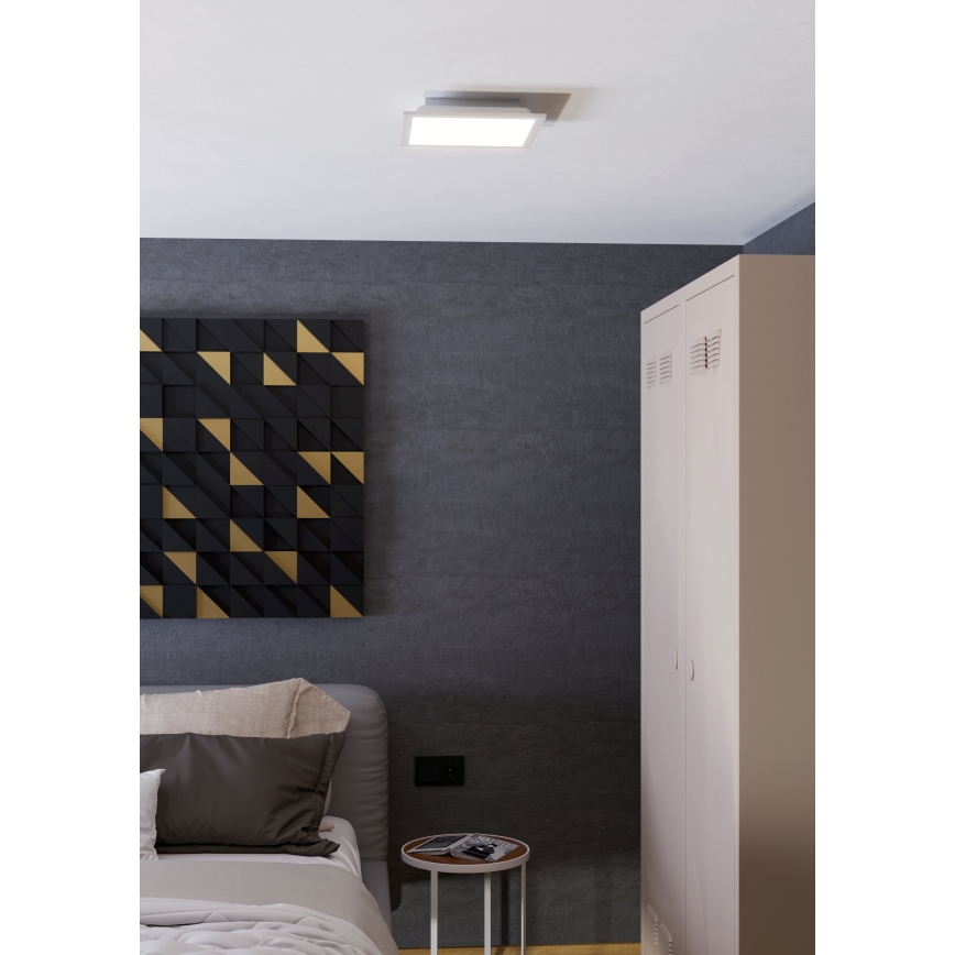 Eglo - LED RGBW Stmívatelné stropní svítidlo LED/14W/230V 2700-6500K 30x30 cm bílá