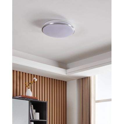 Eglo - LED Koupelnové stropní svítidlo LED/18W/230V 3000/4000/6500K IP54 matný chrom