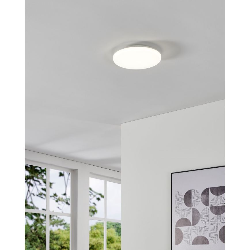 Eglo - LED Koupelnové stropní svítidlo se senzorem pohybu LED/20W/230V 2700/4000/6500K pr. 31 cm IP54 bílá