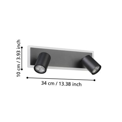 Eglo - LED Bodové svítidlo LED/12W/230V černá