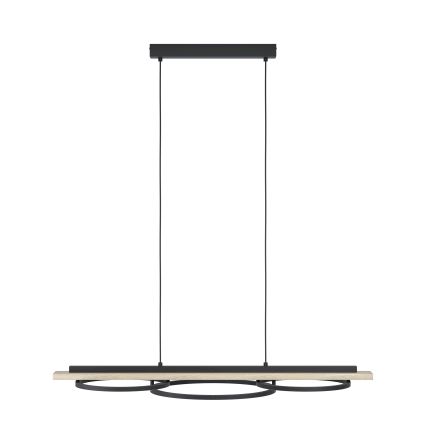 Eglo - LED Stmívatelný lustr na lanku 2xLED/12,5W/230V+1xLED/15,5W 3000K béžová/černá