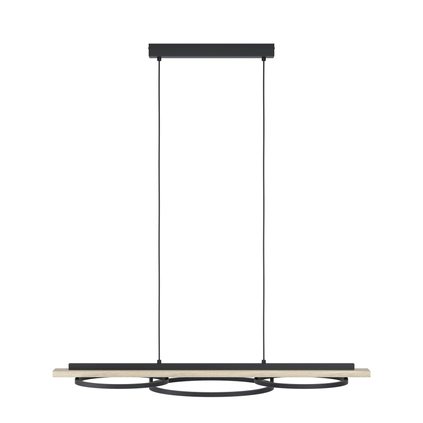 Eglo - LED Stmívatelný lustr na lanku 2xLED/12,5W/230V+1xLED/15,5W 3000K béžová/černá