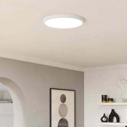 Eglo - LED RGBW Stmívatelné koupelnové stropní svítidlo LED/17,5W/230V 2700-6500K pr. 38,9 cm IP44 bílá