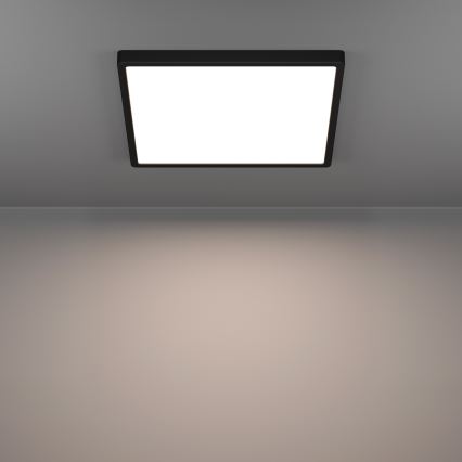 Eglo - LED RGBW Stmívatelné koupelnové stropní svítidlo LED/17,8W/230V 2700-6500K 39x39 cm IP44 černá