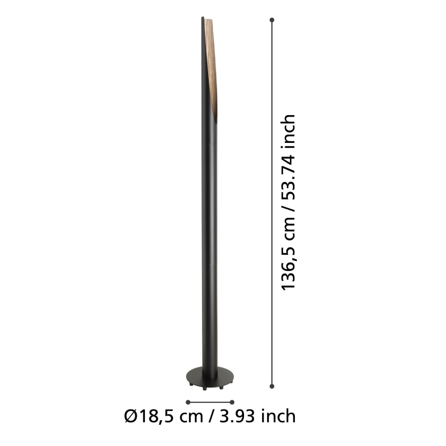 Eglo  - LED Stojací lampa 1xGU10/4,5W/230V 3000K černá/hnědá