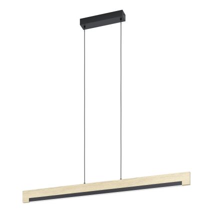 Eglo - LED Stmívatelný lustr na lanku LED/25,5W/230V 3000K černá/béžová