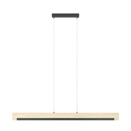 Eglo - LED Stmívatelný lustr na lanku LED/25,5W/230V 3000K černá/béžová
