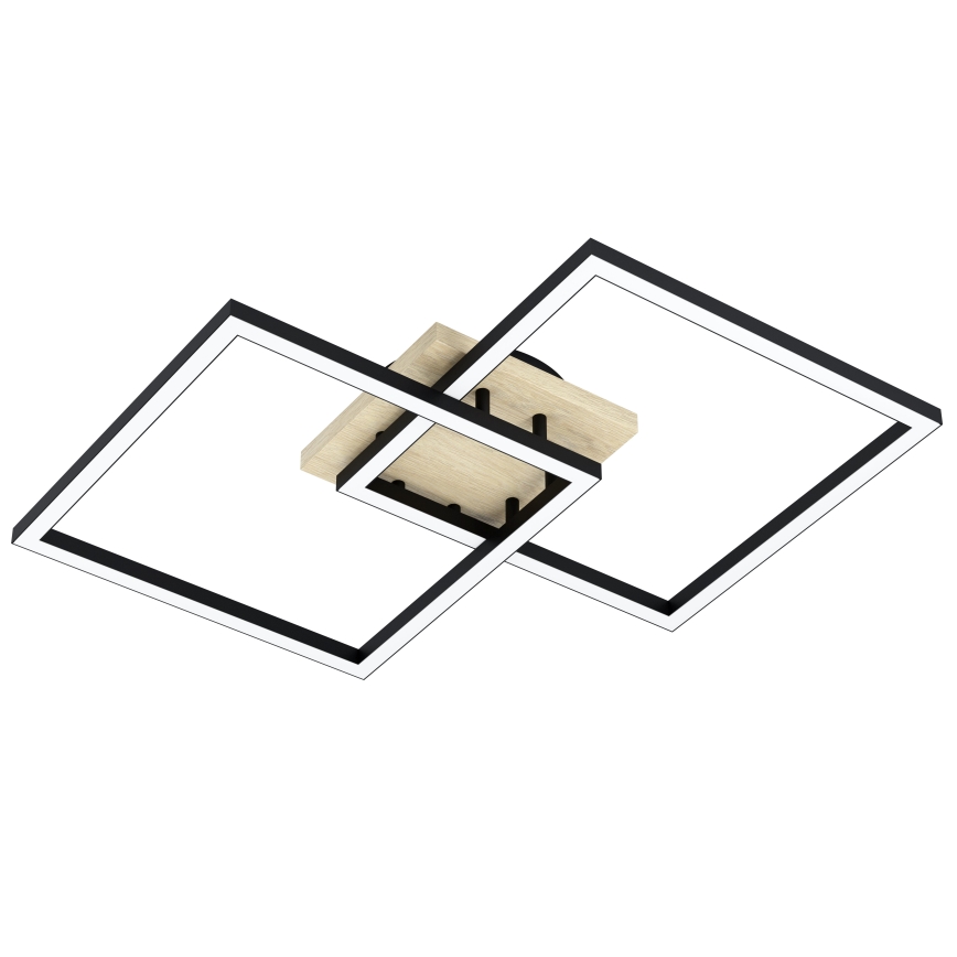 Eglo - LED Stmívatelné přisazený lustr 4xLED/32W/230V 2700-6500K hnědá/černá