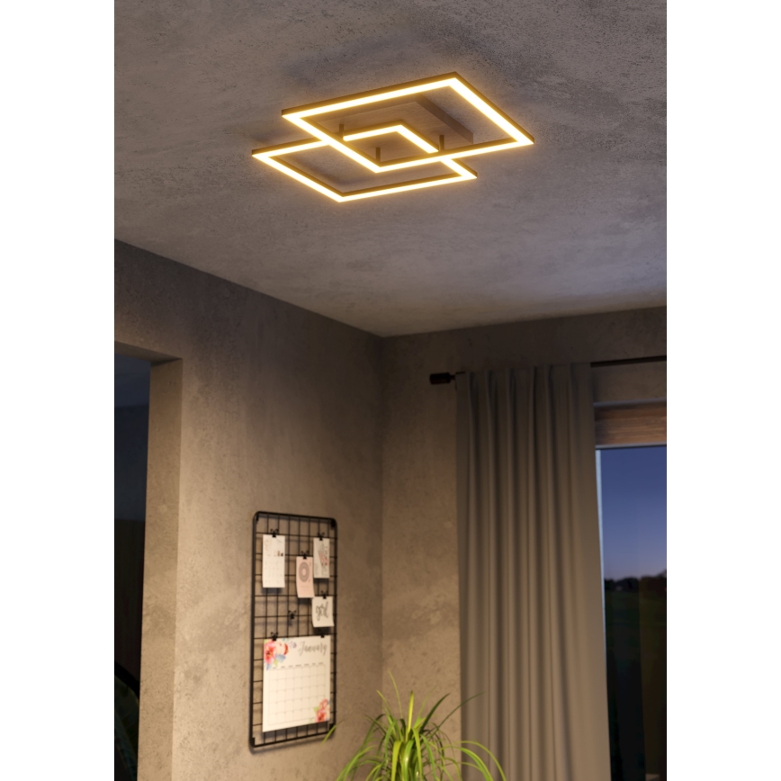 Eglo - LED Stmívatelné přisazený lustr 4xLED/32W/230V 2700-6500K hnědá/černá