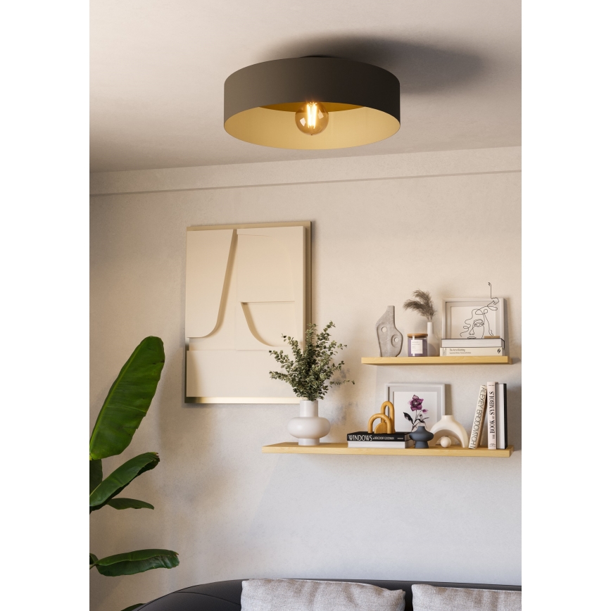 Eglo - Stropní svítidlo 1xE27/40W/230V šedá