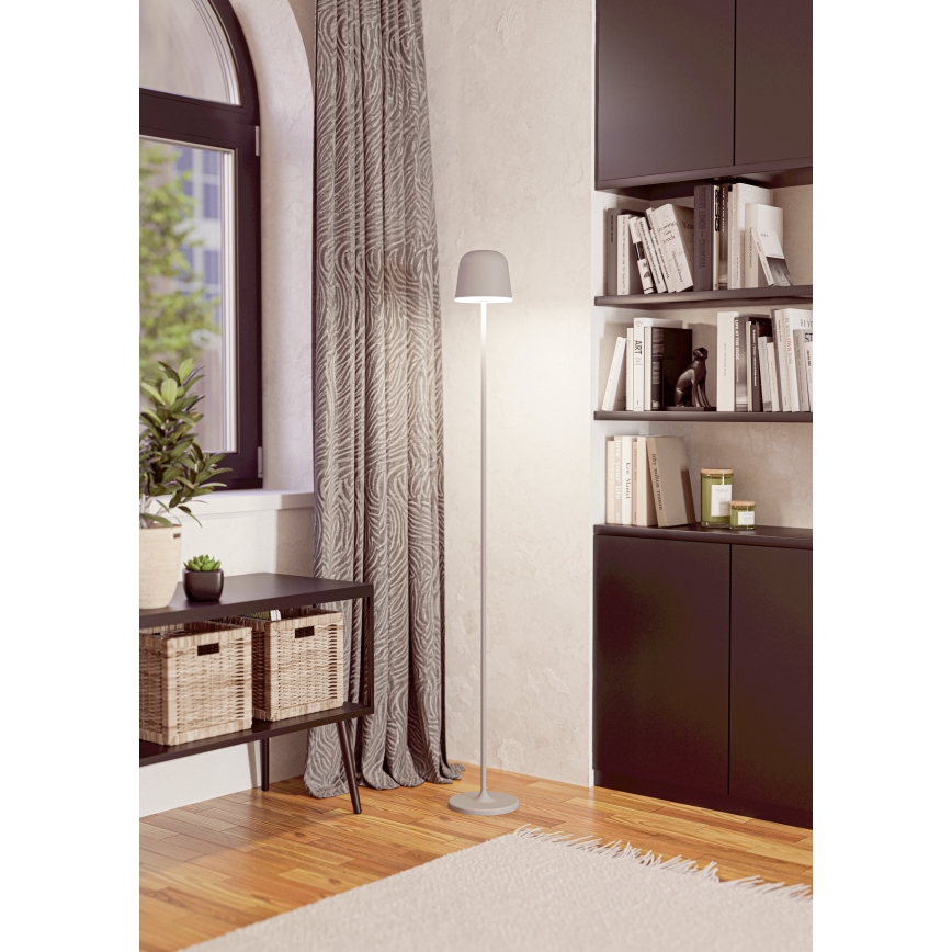 Eglo - LED Stmívatelná venkovní nabíjecí stojací lampa LED/4,3W/5V 2400/3000/4000K IP54 šedá