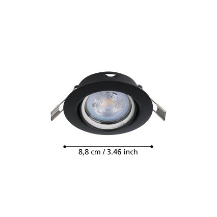 Eglo - SADA 3x LED Podhledové svítidlo 1xGU10/4W/230V černá