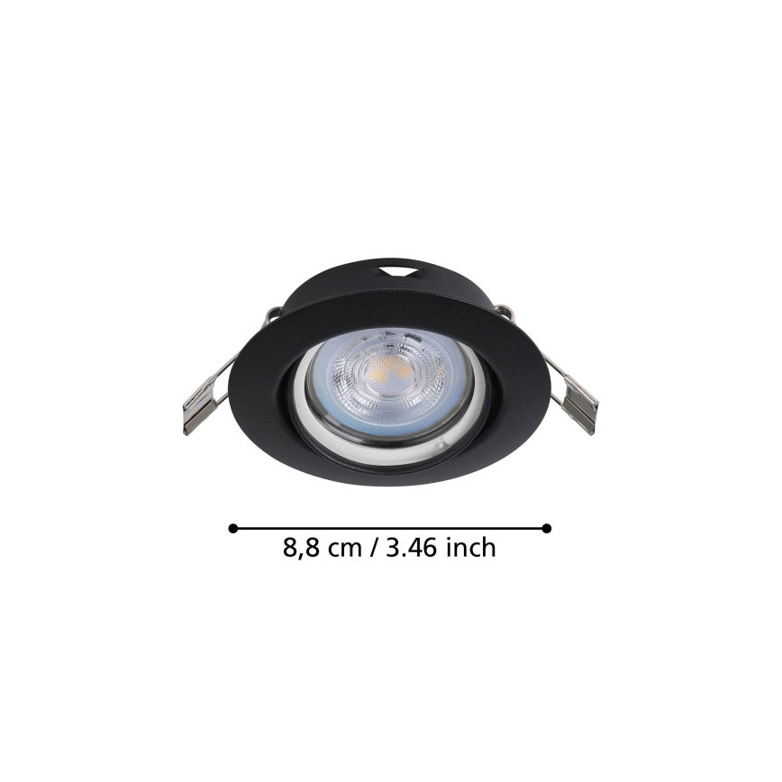 Eglo - SADA 3x LED Podhledové svítidlo 1xGU10/4W/230V černá