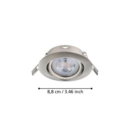 Eglo - SADA 3x LED Podhledové svítidlo 1xGU10/4W/230V matný chrom