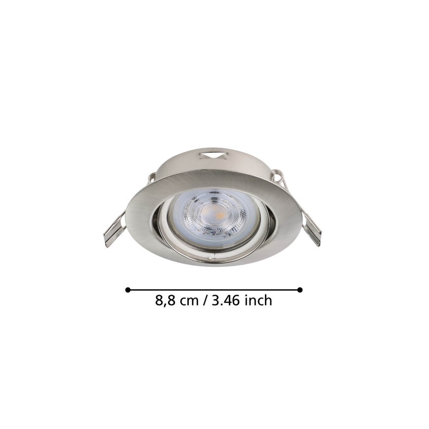 Eglo - SADA 3x LED Podhledové svítidlo 1xGU10/4W/230V matný chrom