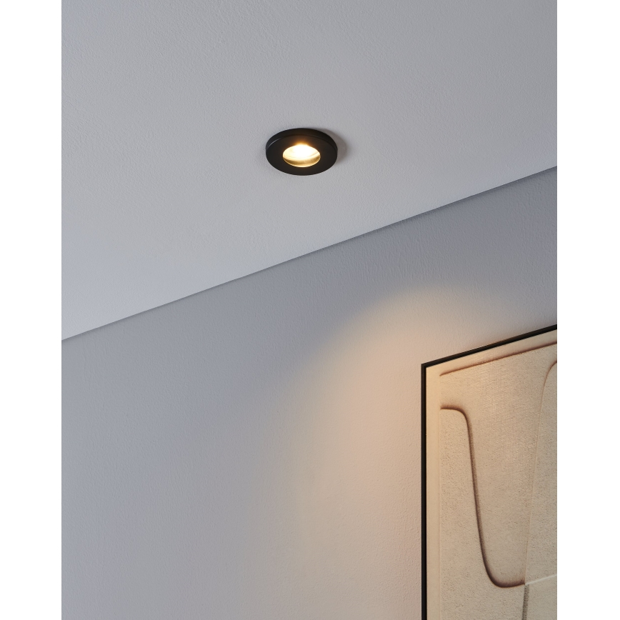 Eglo - SADA 3xLED Koupelnové podhledové svítidlo 1xGU10/4W/230V IP44 černá