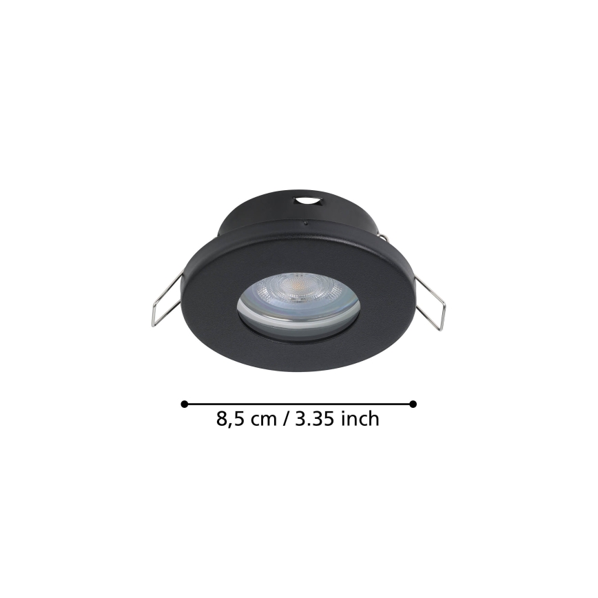 Eglo - SADA 3xLED Koupelnové podhledové svítidlo 1xGU10/4W/230V IP44 černá