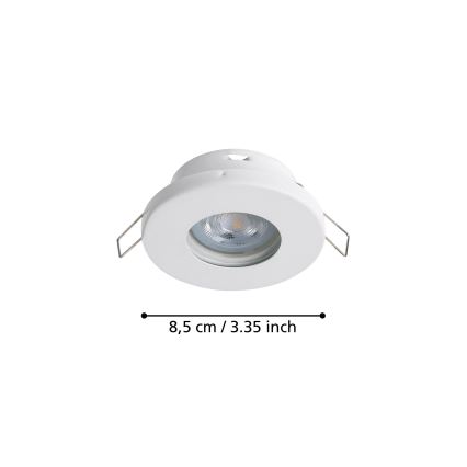 Eglo - SADA 3xLED Koupelnové podhledové svítidlo 1xGU10/4W/230V IP44 bílá