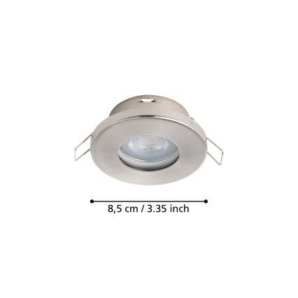 Eglo - SADA 3xLED Koupelnové podhledové svítidlo 1xGU10/4W/230V IP44 matný chrom
