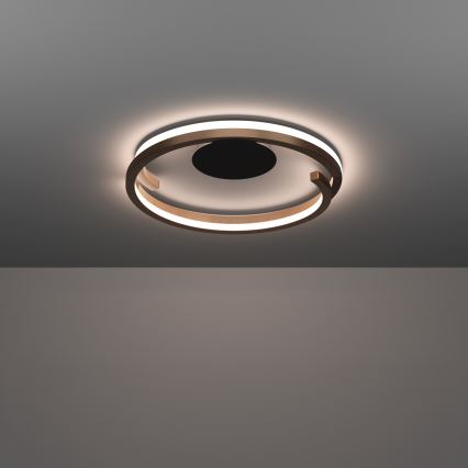 Eglo - LED Stmívatelné stropní svítidlo 2xLED/20W/230V 2700-6500K pr. 48 cm bronzová + dálkové ovládání