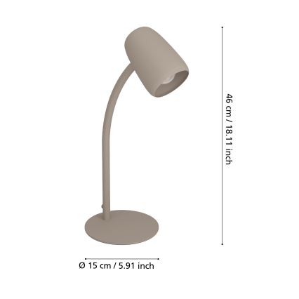 Eglo - Stolní lampa 1xE14/18W/230V krémová